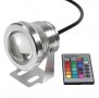 Подводен цветен RGB прожектор с дистанционно управление, снимка 1 - Външни лампи - 33310629