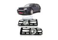 Комплект халогени с решетки и LED крушки, фарове за мъгла за VW Golf 4, 1997-2006 г. 
