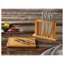 Висококачествен сет ножове със стойка и дъска, снимка 1 - Прибори за хранене, готвене и сервиране - 34822924