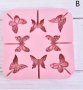 Пеперуди силиконов молд форма за направа на близалки на клечка декор фондан шоколад, снимка 2