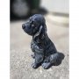 Фигура - статуя от бетон на куче Кокер Шпаньол - патирана в черен и бял цвят, снимка 6