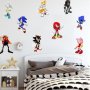 Соник Sonic самозалепващ стикер лепенка за стена и мебел детска стая, снимка 1