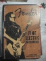 FENDER since 1946 Fine Electric Instruments-метална табела (плакет), снимка 1