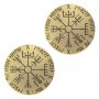 Викинг руна компас монета - Gold, снимка 1 - Нумизматика и бонистика - 39880739