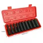 Комплект ударни вложки 10 части , от 10 - 24мм, 1/2, снимка 2