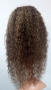 Афро къдрава естествена перука, кафява с руси кичури, 55 см, Lace 4х4, снимка 4