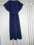 Рокля от естествена коприна в цвят морско синьо, снимка 6