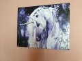 Картина рисувана акрил 40-50см еднорог , снимка 5