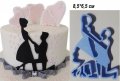 Предложение за брак мъж на колене сватбен пластмасов резец форма фондан тесто бисквитки, снимка 1 - Форми - 26763105