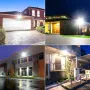 Linke 80W охранителен LED прожектор с PIR сензор, IP66 водоустойчив, сензор за движение, 7200 лумена, снимка 6