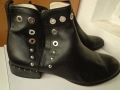 Черни кожени боти с капси Café Noir, размер 40 , снимка 2