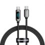 Кабел USB Type C - Type C M/M 1m 100W 5A QC3.0 Baseus CATSK-B01 Черна оплетка PD2.0 Cable USB Type-C, снимка 1