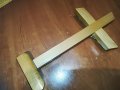 Кръст С ХРИСТОС от дърво и метал на поставка-25Х11Х4СМ, снимка 11