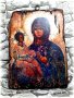 ПРОДАДЕНА!икона Богородица с Младенеца 30/21 см УНИКАТ, декупаж