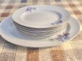 Български порцелан! Плато и 6бр.чинии. Състояние използвано като ново! , снимка 4