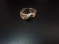 Дизайнерски златен пръстен с диаманти, снимка 6
