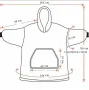 Пухкави Tопли Unisex Плюшени Одеяла с Ръкави и Качулка Супер Подарък, снимка 5