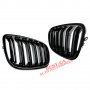 Комплект черни двойни бъбреци пиано лак за БМВ / BMW X5 E70 и X6 E71, снимка 2
