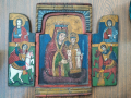 Стара домашна икона, триптих, снимка 1