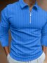 Мъжка едноцветна блуза с цип на райе с дълъг ръкав, 7цвята - 023, снимка 2