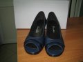 Дамски обувки естествена кожа  м.744 тъмно сини, снимка 2