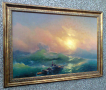 "Девятий вал", Айвазовски, картина, точно копие на оригинала , снимка 1 - Картини - 36529960