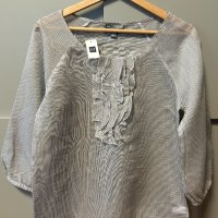 Нов сет от ефирна блуза и жилетка с коланче Gap, р-р S, снимка 2 - Блузи с дълъг ръкав и пуловери - 43633677