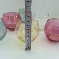 Ретро чаши цветно стъкло, снимка 2 - Антикварни и старинни предмети - 32328904