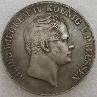 Монета Прусия 1 Талер (3 1/2 Гулдена) 1842 г. - Реплика, снимка 1 - Нумизматика и бонистика - 38102954
