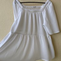 Бяла лятна блуза VILA - М, снимка 2 - Туники - 39497547