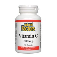 Natural Factors Vitamin C plus Bioflavonoids Шипка и Биофлавони за имунна сила 500 мг х 90 таблетки, снимка 1 - Хранителни добавки - 43619651