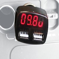 Дигитален волтметър Automat, Електрически, 12-24V, 2 USB, Черен, снимка 4 - Аксесоари и консумативи - 39674326