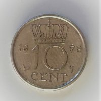 10 цента 1978 Нидерландия, снимка 1 - Нумизматика и бонистика - 39218692