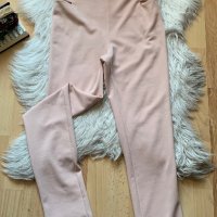 Нов розов панталон с изрязана талия , снимка 1 - Панталони - 43271816
