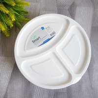 2236 Кръгла кутия за храна с 3 отделения Smart BPA FREE, снимка 4 - Кутии за храна - 33115940