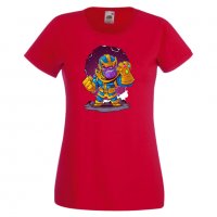 Дамска тениска Marvel Thanos Игра,Изненада,Подарък,Геймър,, снимка 4 - Тениски - 36786034