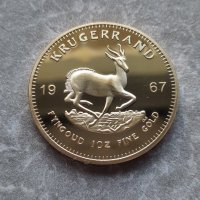 Монета South Africa Saudi Africa Krugerrand 1967 1OZ, реплика, снимка 2 - Нумизматика и бонистика - 43790454