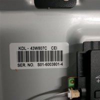 Телевизор Sony KDL-43W807C На части , снимка 4 - Части и Платки - 27262539