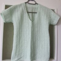 Нова плетена блуза в нежно зелено, снимка 1 - Други - 36957199