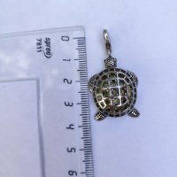 Сребърна висулка костенурка , снимка 4 - Колиета, медальони, синджири - 37684498