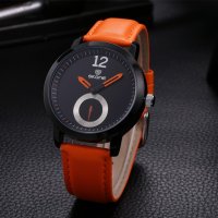 Мъжки часовник 003, кафяв, оранжев и черен, снимка 2 - Мъжки - 28259714