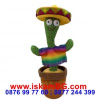 Пеещ и танцуващ кактус, забавен повтарящ на български кактус играчка - КОД 3698, снимка 4 - Музикални играчки - 36910657