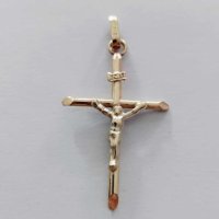 златна висулка кръст 49888, снимка 1 - Колиета, медальони, синджири - 43681766