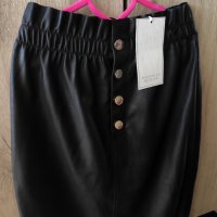 Нова кожена пола тип молив с висока талия Michelle Kеegan , снимка 3 - Поли - 37274885