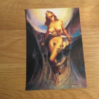 Еротична картичка от картина на Борис Валеджо - В плен - еротика и красота - изд. 80те години - 18 +, снимка 1 - Други - 27110001