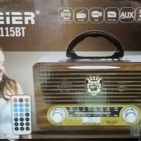 Ретро( Винтидж)Радио Meier M-111BT FM, Bluetooth USB SD AUX, снимка 5 - Bluetooth тонколони - 26776522