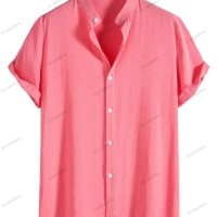 Мъжка модна модерна ежедневна риза с къс ръкав и яка, 7цвята - 023, снимка 2 - Ризи - 40847586