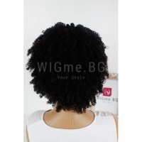 Kъдрава черна перука в афро стил Кая, снимка 3 - Аксесоари за коса - 34912985