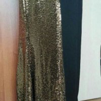Официална дълга рокля - черно и златисто 🍀👗L,XL(44-46р-р)👗🍀, снимка 12 - Рокли - 35271577