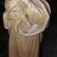 Дървена статуетка Богородица с Младенеца.Отлично състояние, снимка 4 - Статуетки - 43339091